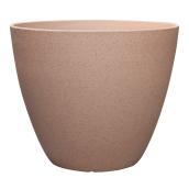 Allen + Roth Planter 16.4-in Resin Faux Concrete Coral