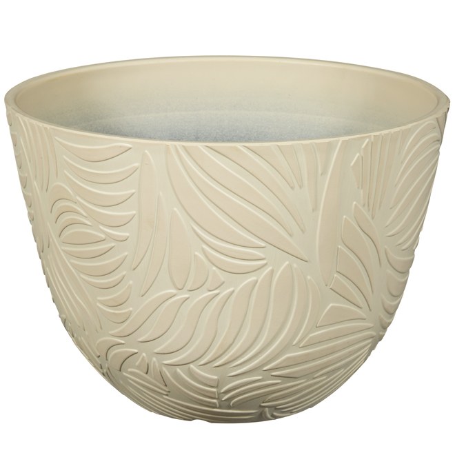 Bazik Penta 7.4-in Beige Resin Planter for Indoor/Outdoor Use