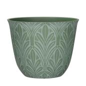 Bazik Autumn 13-In Green Resin Planter