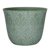 Bazik Autumn 16.1 x 13.27-in Green Resin Flower Pot for Indor/Outdoor Use