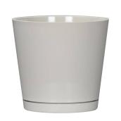 Landon & Co. Vibe Planter in Resin - 5.5-in - Clear Grey