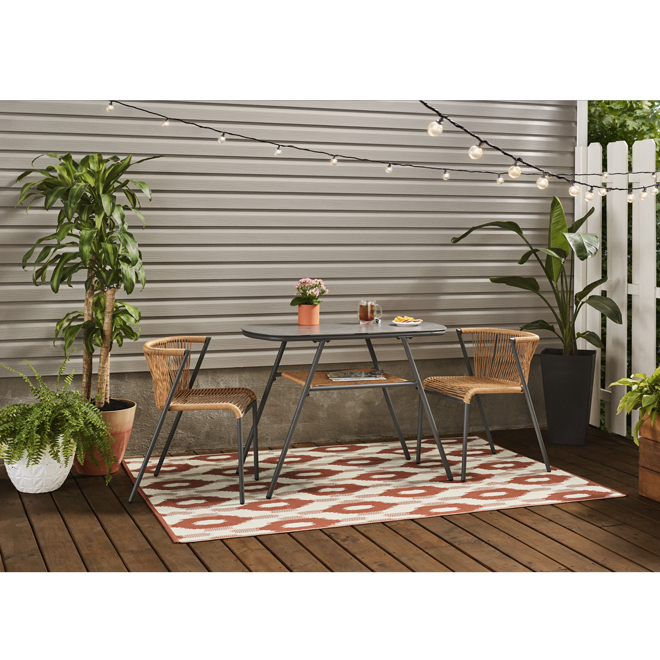 Landon & Co. Square Planter in Black Resin - 11.3-in