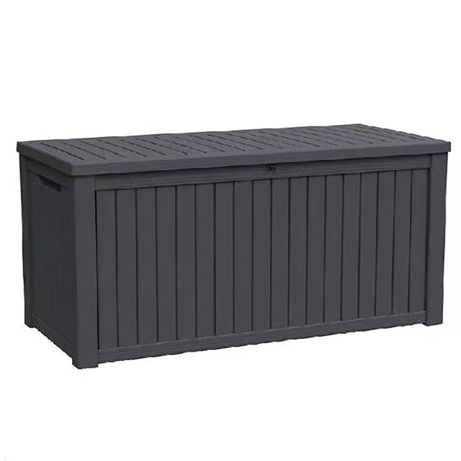 Bazik 29-in x 61-in x 28.3-in 157.74-ft³ Black Plastic Outdoor Deck Box  TA24L073
