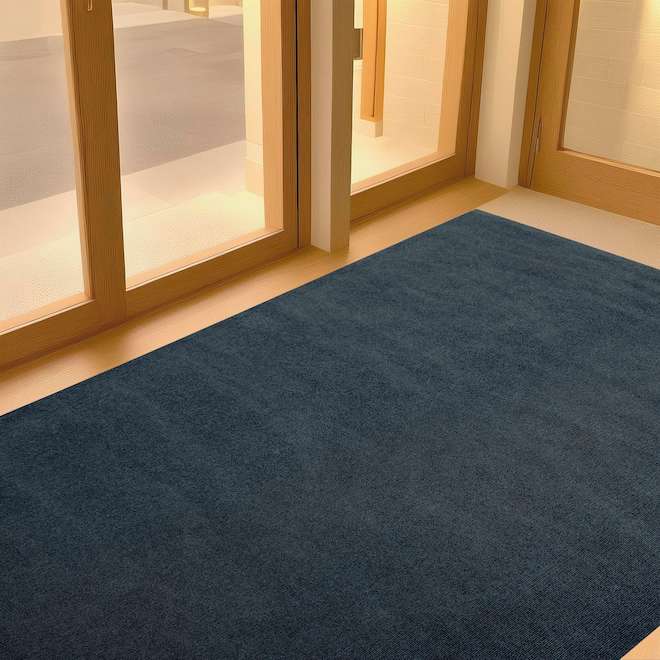 VALU+ Area Rug in Polyester for Outdoors or Indoors 6 x 8-ft - Charcoal