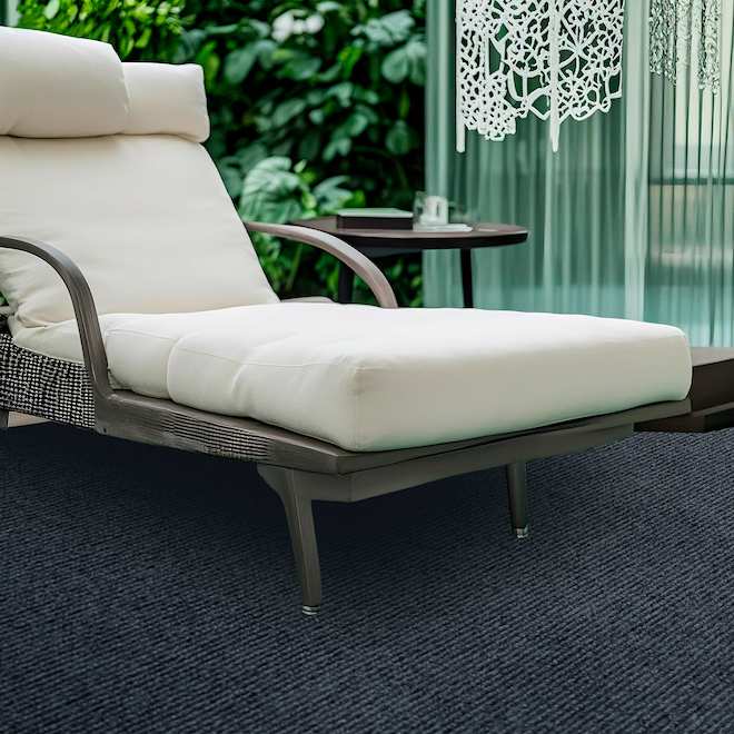 VALU+ Area Rug in Polyester for Outdoors or Indoors 6 x 8-ft - Charcoal