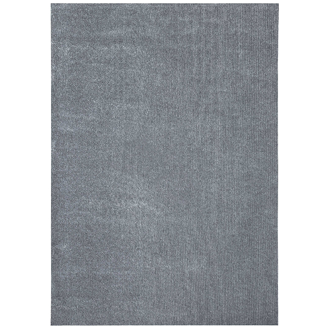 VALU+ Area Rug in Polyester for Outdoors or Indoors 6 x 8-ft - Grey