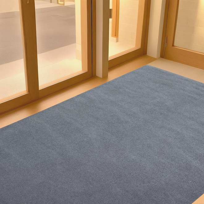 VALU+ Area Rug in Polyester for Outdoors or Indoors 6 x 8-ft - Grey