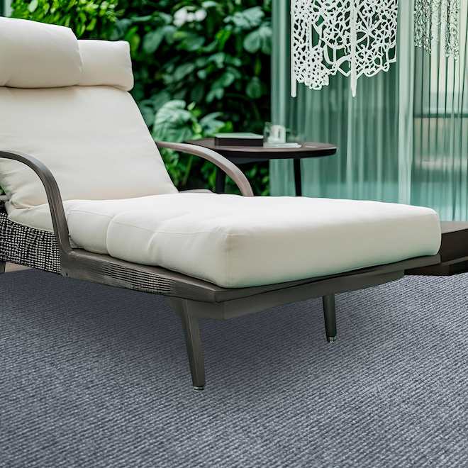 VALU+ Area Rug in Polyester for Outdoors or Indoors 6 x 8-ft - Grey