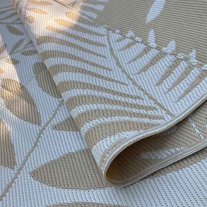 VALU+ Rug with Leaf Pattern in Polypropylen 10 x 12-ft - Yellow