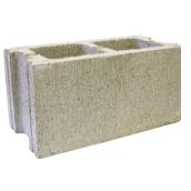 Basalite Standard Concrete Block - Grey - For Wall Construction - 8-in L x 16-in W x 8-in H