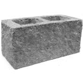 Valley Stone Concrete Corner Block - Grey - 18-in W x 8-in H x 9-in D