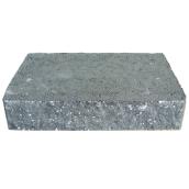 Basalite Valley Stone Retaining Wall Block - Ebony - Concrete - 8-in H x 18-in W x- 9-in D