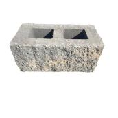 Standard Concrete Block - Tuscany - For Wall Construction - 19-in L x 8-in H x 9-in W