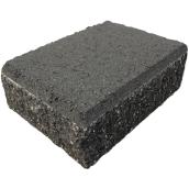 Basalite Low Wall Corner Or Cap Block - Concrete - Ebony Colour - 12-in x 9-in D x 4-in H