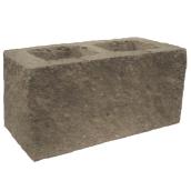 Basalite Valley Stones Corner Concrete Block - Lightweight - Mountain Tan Color - 18-in W x 9-in D x 8-in H