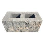 Basalite Valley Stones Corner Concrete Block - Textured Appearance - Canyon Blend - 18-in W x 9-in D x 8-in H