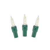 Jeu de 50 lumières DEL facettées, fil vert, 12,9', blanc chaud