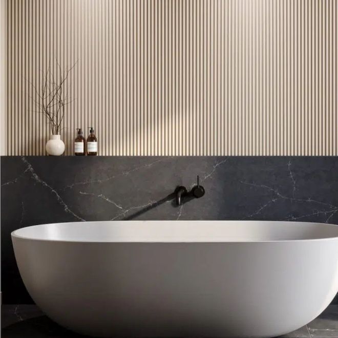 Interbois Creno-S Wall Panelling 8-ft x 6 11/16-in in MDF Primed White Finish - 2-Piece