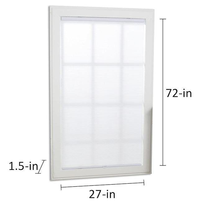 allen + roth White Light filtering Cordless Indoor Cellular Shade (27-in x 72-in)