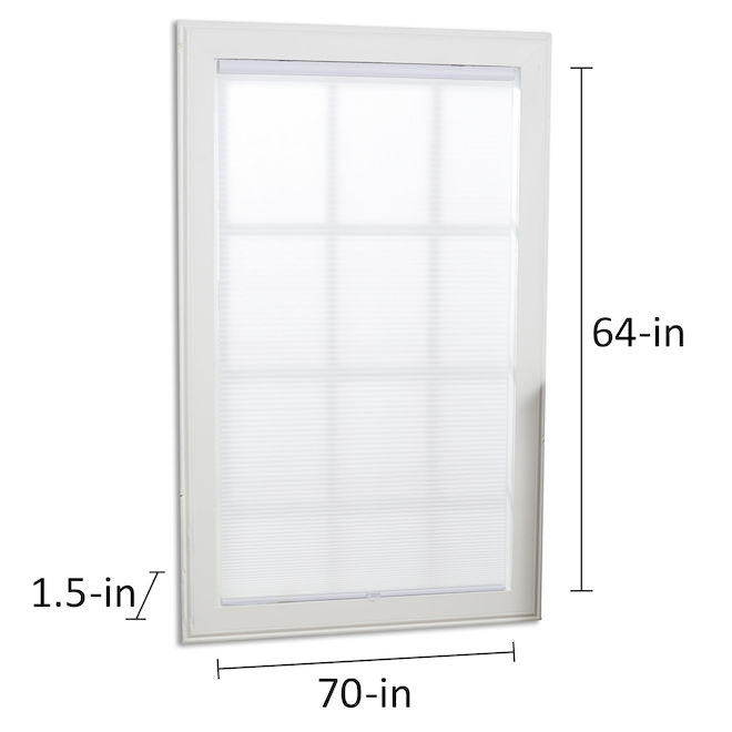 allen+roth White Light Filtering Cellular Shade 70-in x 64-in