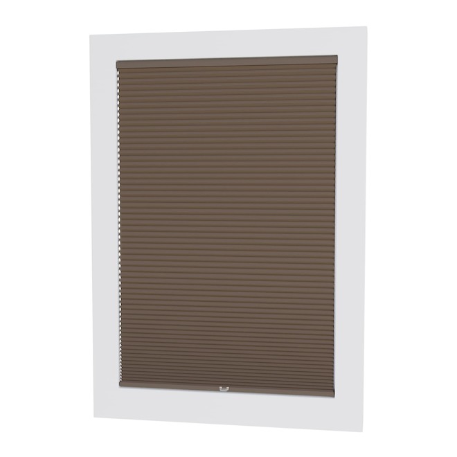 allen + roth 70-in x 64-in Light Filtering Recycled Polyester Cellular Shade - Brown