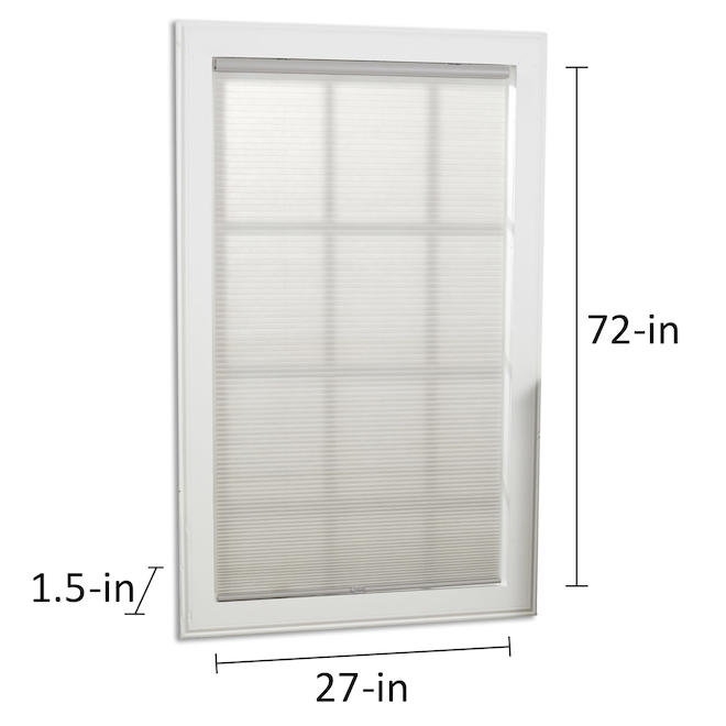 allen + roth 27-in x 72-in Light Filtering Recycled Polyester Cellular Shade - Grey