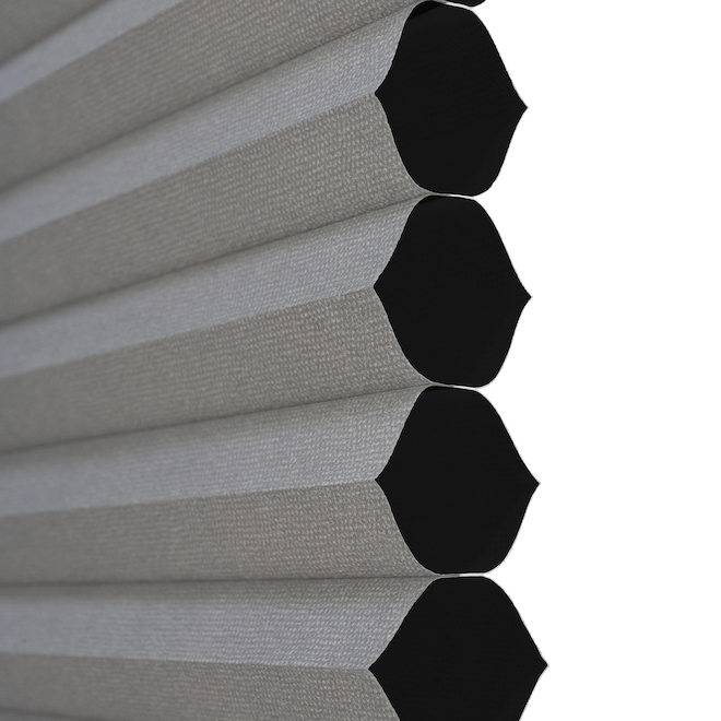 allen + roth 23-in x 72-in Noble Grey Recycled Polyester Ligth Filtering Cellular Pleated Shade