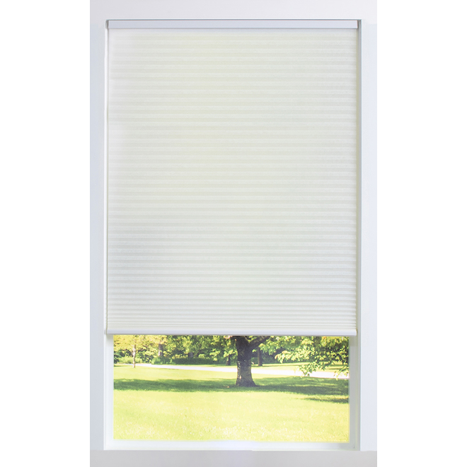 allen + roth 46-in x 64-in Blackout Recycled Polyester Cellular Shade - White