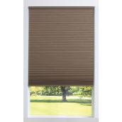 allen + roth 46-in x 64-in Blackout Brown Linen Cellular Shade