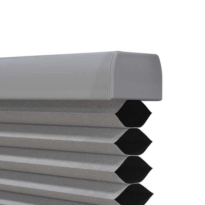 allen + roth 39-in x 64-in Blackout Recycled Polyester Cellular Shade - Grey