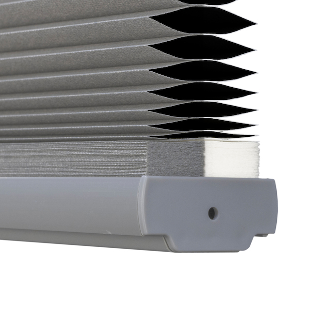 allen + roth 39-in x 64-in Blackout Recycled Polyester Cellular Shade - Grey