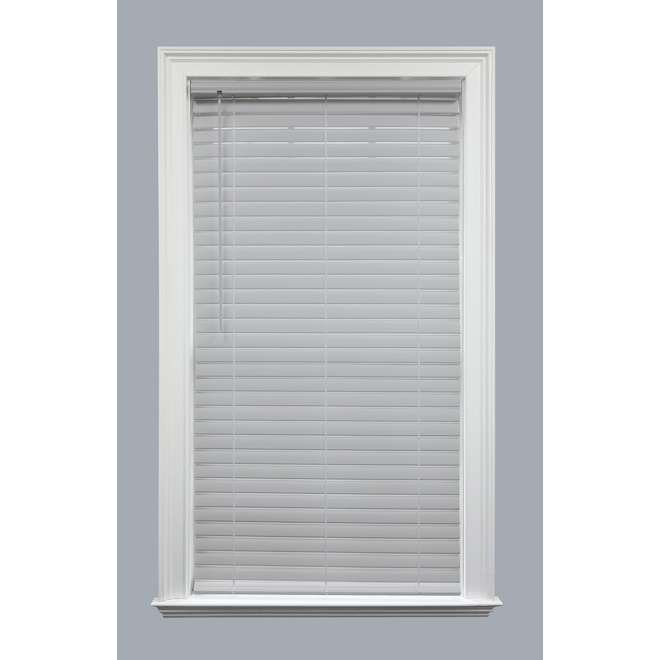 VALU+ 2 x 47 W x 64-in L Grey PVC Cordless Darkening Horizontal Blinds