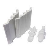 Landon & Co. Decorative Valance End Caps in Faux Wood Vinyl 2 x 3-in - White