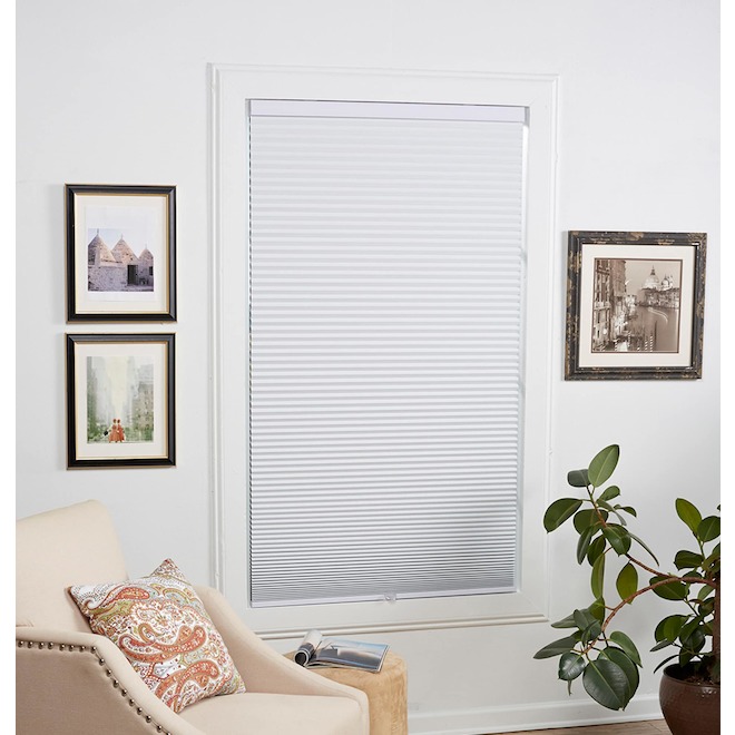 Landon & Co. Blackout Cellular Shade in Recycled Polyester 1.5 x 47 x 64-in - White