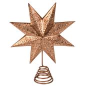 Christmas Tree Topper - Star - 14" - Steel - Copper