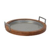 Allen + Roth Round Serving Tray - 16.25-in x 3-in - Wood