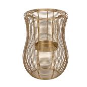 Allen + Roth Hurricane Lantern - 9-in - Mild Steel - Gold