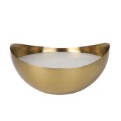 Allen + Roth Oval Candleholder - Metal - 3.7-in x 8-in x 7.7-in - Gold