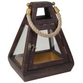 Allen + Roth Wooden Terrarium - 12-in - Brown