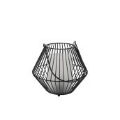 Allen + Roth Small Metal Lantern - 8.25-in - Black