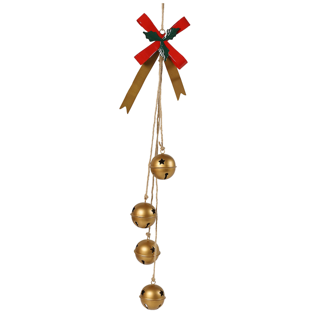 Holiday Living Decorative Metal and Jute Christmas Bell 32-in DC22