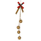 Holiday Living Decorative Metal and Jute Christmas Bell 32-in