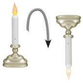 Chandelle à flamme double Xodus Innovations, 8,5 po, plastique, ambré/blanc chaud