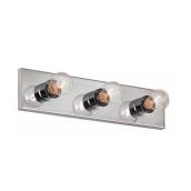 Project Source 18-in 3-Light Chrome Traditional Vanity Light