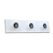 Project Source 18-in 3-Light White Vanity Light