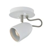 Ceiling Light - 1 Light - Steel - Matte White/Chrome