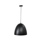 Dome Pendant Light - 1 Light - 15.1" x 16.8" - Steel - Black