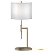Allen + Roth Table Lamp - Steel and Fabric - 11-in x 25.6-in - Soft Gold