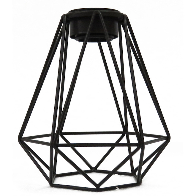 Style Selections 8.8 x 8-in Black Wire Geometric Pendant Light Shade