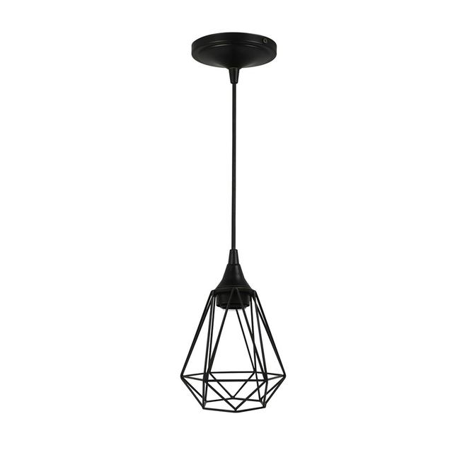 Style Selections 8.8 x 8-in Black Wire Geometric Pendant Light Shade